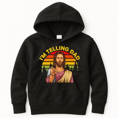 Funny IM Telling Dad Religious Christian Jesus Meme Kids Hoodie