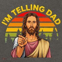 Funny IM Telling Dad Religious Christian Jesus Meme Cotton Canvas Backpack