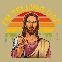 Funny IM Telling Dad Religious Christian Jesus Meme Cooling Performance Crew T-Shirt