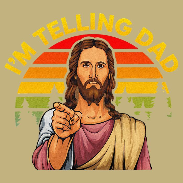 Funny IM Telling Dad Religious Christian Jesus Meme Cooling Performance Crew T-Shirt