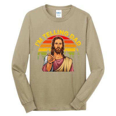 Funny IM Telling Dad Religious Christian Jesus Meme Tall Long Sleeve T-Shirt