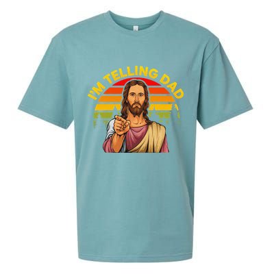 Funny IM Telling Dad Religious Christian Jesus Meme Sueded Cloud Jersey T-Shirt