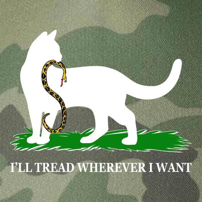 Funny Ill Tread Wherever I Want Cat Vs Tread On Me Snake Legacy Tie Dye Trucker Hat