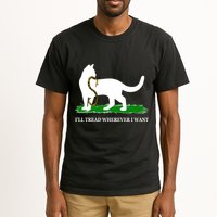 Funny Ill Tread Wherever I Want Cat Vs Tread On Me Snake Tall T-Shirt