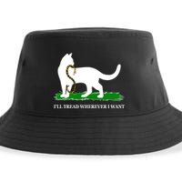 Funny Ill Tread Wherever I Want Cat Vs Tread On Me Snake Sustainable Bucket Hat
