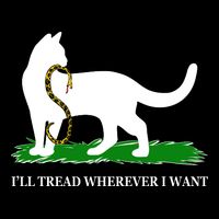 Funny Ill Tread Wherever I Want Cat Vs Tread On Me Snake Mousepad