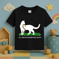 Funny Ill Tread Wherever I Want Cat Vs Tread On Me Snake Toddler T-Shirt