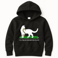 Funny Ill Tread Wherever I Want Cat Vs Tread On Me Snake Kids Hoodie
