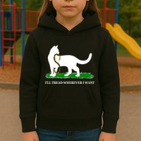 Funny Ill Tread Wherever I Want Cat Vs Tread On Me Snake Kids Hoodie