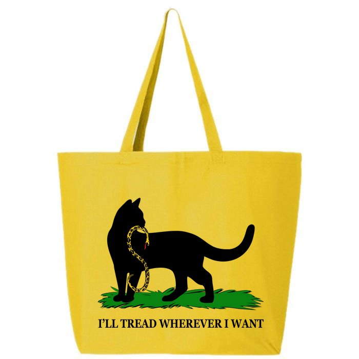 Funny Ill Tread Wherever I Want Cat Vs Tread On Me Snake 25L Jumbo Tote