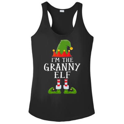 Funny I'm The Granny Xmas Santa Hat Family Christmas Gift Ladies PosiCharge Competitor Racerback Tank