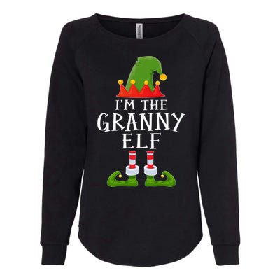 Funny I'm The Granny Xmas Santa Hat Family Christmas Gift Womens California Wash Sweatshirt