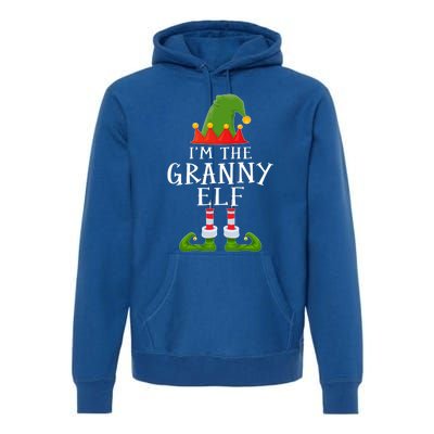 Funny I'm The Granny Xmas Santa Hat Family Christmas Gift Premium Hoodie