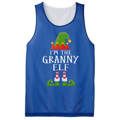 Funny I'm The Granny Xmas Santa Hat Family Christmas Gift Mesh Reversible Basketball Jersey Tank