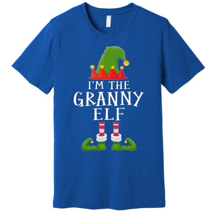 Funny I'm The Granny Xmas Santa Hat Family Christmas Gift Premium T-Shirt