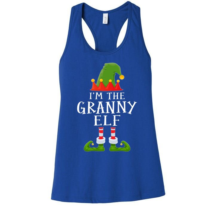 Funny I'm The Granny Xmas Santa Hat Family Christmas Gift Women's Racerback Tank