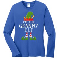 Funny I'm The Granny Xmas Santa Hat Family Christmas Gift Ladies Long Sleeve Shirt