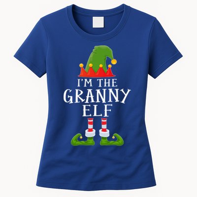 Funny I'm The Granny Xmas Santa Hat Family Christmas Gift Women's T-Shirt