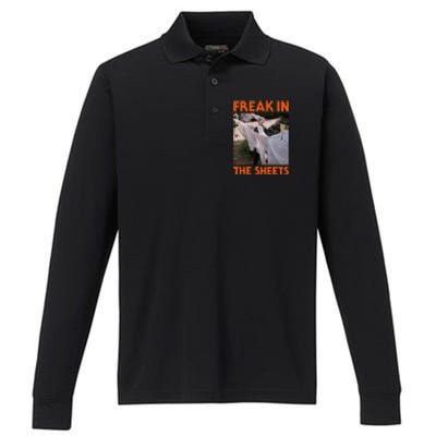 Freak In The Sheets Pumpkin Performance Long Sleeve Polo