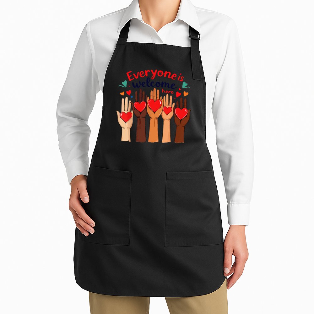 Funny Idaho Teacher Support Fist Everyone Is Welcome Here Apron