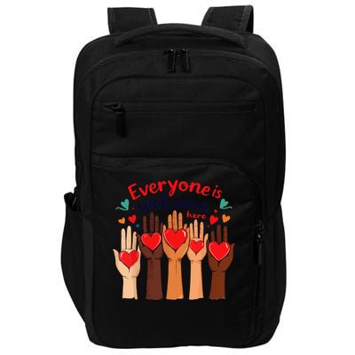 Funny Idaho Teacher Support Fist Everyone Is Welcome Here Impact Tech Backpack