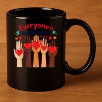 Funny Idaho Teacher Support Fist Everyone Is Welcome Here 11oz C Handle Ceramic Mug