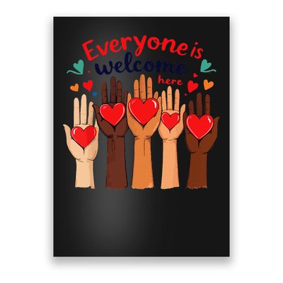 Funny Idaho Teacher Support Fist Everyone Is Welcome Here Poster