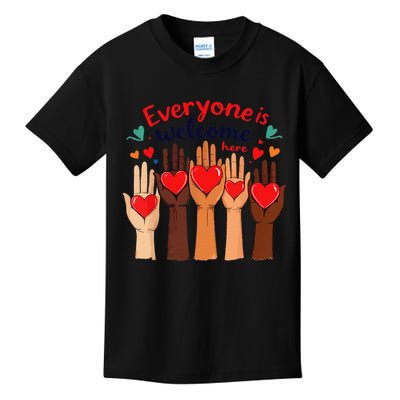 Funny Idaho Teacher Support Fist Everyone Is Welcome Here Kids T-Shirt