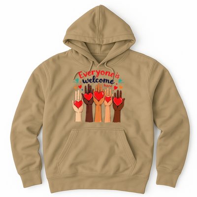 Funny Idaho Teacher Support Fist Everyone Is Welcome Here Hoodie