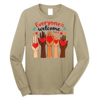 Funny Idaho Teacher Support Fist Everyone Is Welcome Here Long Sleeve Shirt