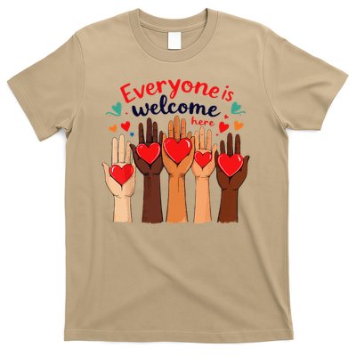 Funny Idaho Teacher Support Fist Everyone Is Welcome Here T-Shirt
