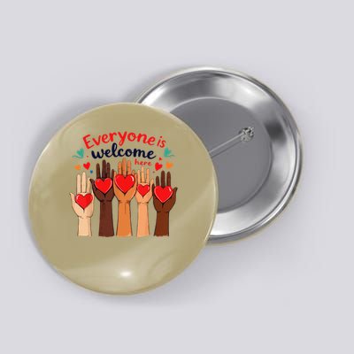 Funny Idaho Teacher Support Fist Everyone Is Welcome Here Button
