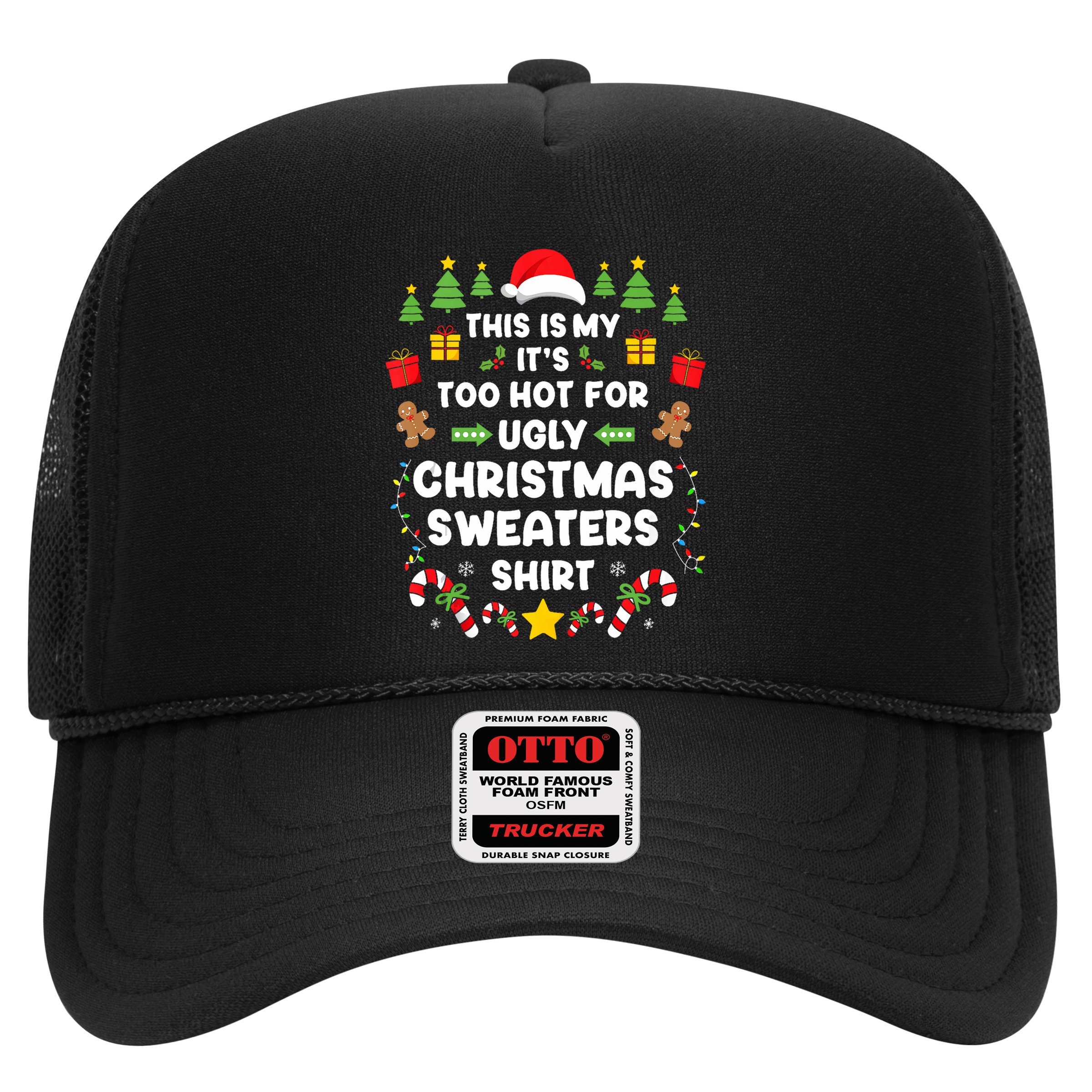 Funny ItS Too Hot Ugly Christmas In July Sweaters Xmas Tank Top Hat