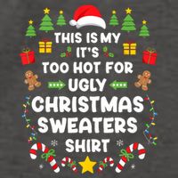 Funny ItS Too Hot Ugly Christmas In July Sweaters Xmas Tank Top Vector Backpack