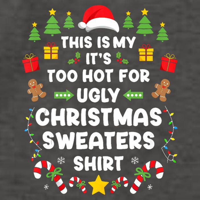 Funny ItS Too Hot Ugly Christmas In July Sweaters Xmas Tank Top Vector Backpack