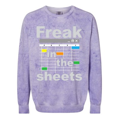 Freak In The Sheets Funny Accountant Analyst Secretary Colorblast Crewneck Sweatshirt