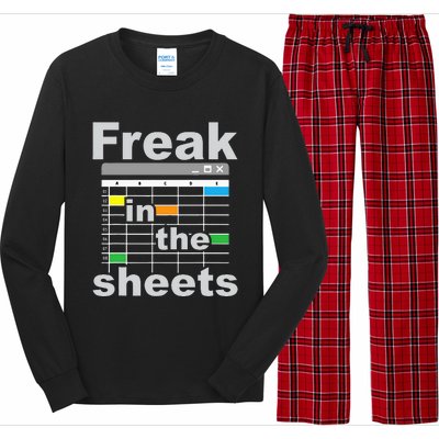 Freak In The Sheets Funny Accountant Analyst Secretary Long Sleeve Pajama Set