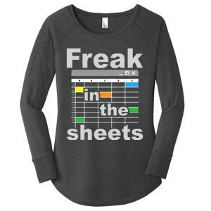 Freak In The Sheets Funny Accountant Analyst Secretary Women's Perfect Tri Tunic Long Sleeve Shirt