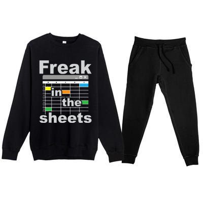 Freak In The Sheets Funny Accountant Analyst Secretary Premium Crewneck Sweatsuit Set