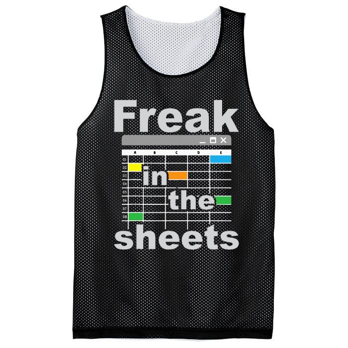 Freak In The Sheets Funny Accountant Analyst Secretary Mesh Reversible Basketball Jersey Tank