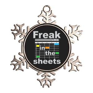 Freak In The Sheets Funny Accountant Analyst Secretary Metallic Star Ornament