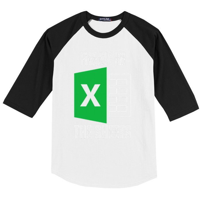 Freak In The Sheets Excel Spreadsheet Funny Office Jokes Baseball Sleeve Shirt