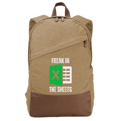 Freak In The Sheets Excel Spreadsheet Funny Office Jokes Cotton Canvas Backpack