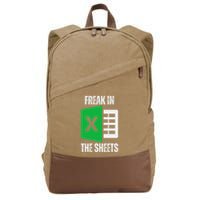 Freak In The Sheets Excel Spreadsheet Funny Office Jokes Cotton Canvas Backpack