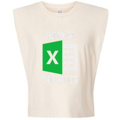 Freak In The Sheets Excel Spreadsheet Funny Office Jokes Garment-Dyed Women's Muscle Tee