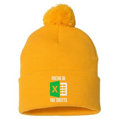 Freak In The Sheets Excel Spreadsheet Funny Office Jokes Pom Pom 12in Knit Beanie