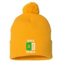Freak In The Sheets Excel Spreadsheet Funny Office Jokes Pom Pom 12in Knit Beanie