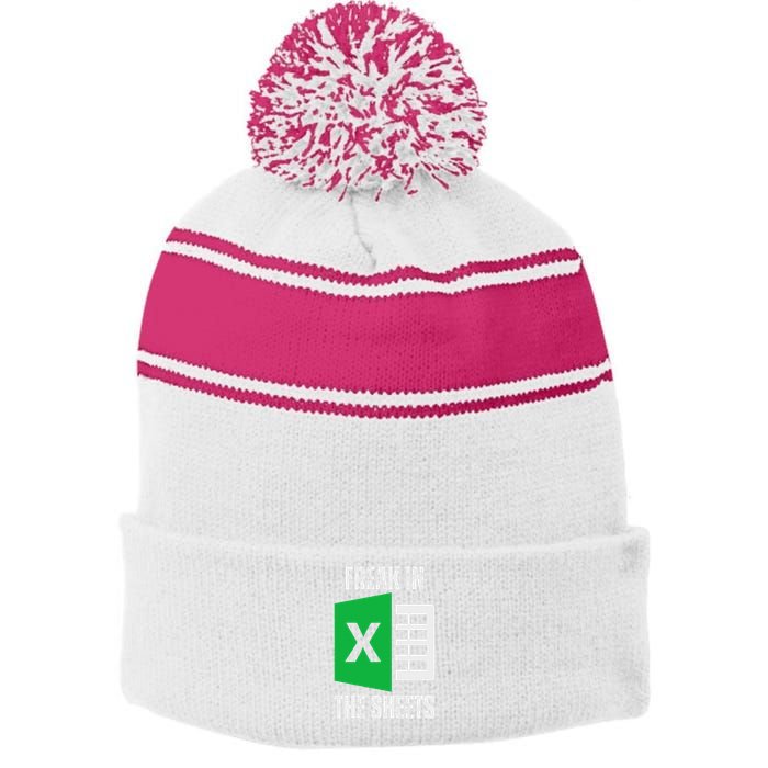 Freak In The Sheets Excel Spreadsheet Funny Office Jokes Stripe Pom Pom Beanie