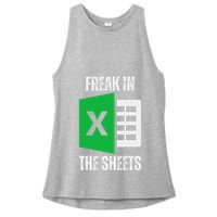 Freak In The Sheets Excel Spreadsheet Funny Office Jokes Ladies PosiCharge Tri-Blend Wicking Tank