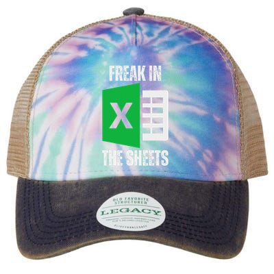 Freak In The Sheets Excel Spreadsheet Funny Office Jokes Legacy Tie Dye Trucker Hat